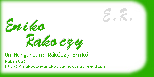 eniko rakoczy business card
