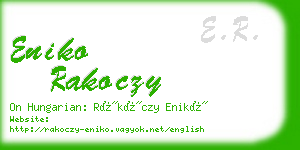 eniko rakoczy business card